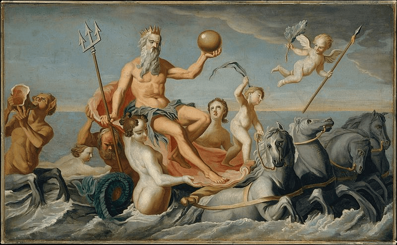 Poseidon gud for havet, jordskælv og heste (Neptun)